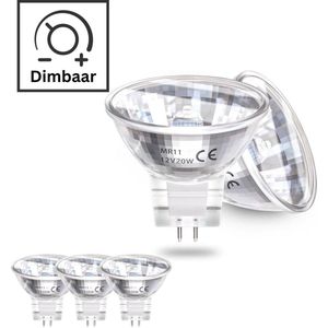 Prinos Dimbare GU4 LED lampen - Dimbaar warm wit licht - 2W/20W - 3 spotjes