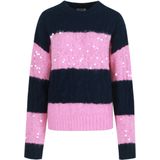 Fluresk - Selera Knit - Trui - Midnight Blue/begonia Pin - Dames