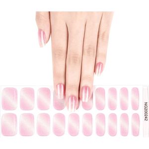 Gel Nail Wraps – Gel Nagel Wraps – Gel Nail Stickers – Gel Nagel Folie - UV lamp – Glitter Nude Pink