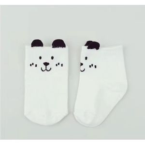 CHPN - Babysokjes - Anti slip babysokken - Wit met oortjes - Schattige baby sokjes - Kraamcadeau - 0-12 maanden - Zwangerschap - Baby socks