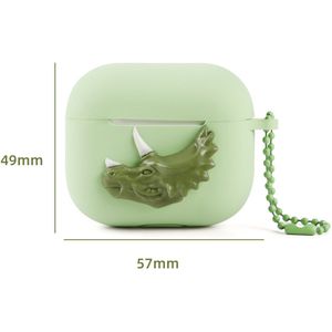 Geschikt voor Apple iPhone 3e generatie, Triceratops AirPods Spro hoofdtelefoon beschermhoes