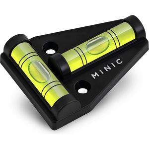 MINIC Magnetische Kruiswaterpas | Waterpas klein voor Caravan en Camper | Onbreekbaar - Camperaccessoires - Sterke magneet - Caravan gadgets - Mini waterpas - Ducato campingaccessoires binnen