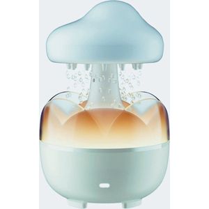 Cloud Rain Luchtbevochtiger Met Kleurverandering - Regendruppel Diffuser - Afstandsbediening -7 Kleuren & Regengeluiden Voor Slaapkamer En Woonkamer
