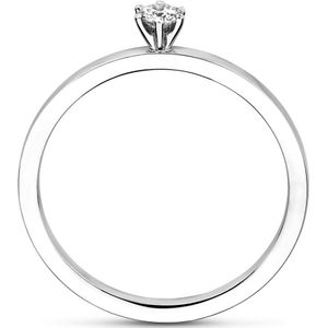 Platina Ring Diamant 0.10ct H Si