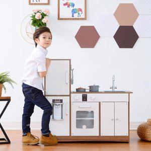 Teamson Kids Houten Speelkeuken Met Accessoires - Kinderspeelgoed - Rollenspel Speelgoed - Wit/Hout