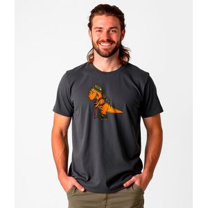 Kruskis Dino Trek T-shirt Met Korte Mouwen Grijs 3XL Man