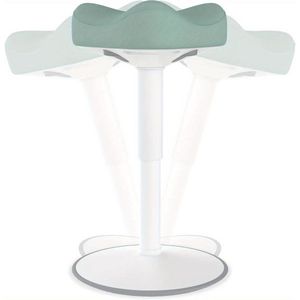 Wobbelkruk – Wiebelkruk – Balanskruk – Salonkruk – Werkkruk – Driehoekig Ontwerp – Verstelbare Hoogte 57-82 cm – Ergonomisch Schuimzitvlak met Anti-Slip TPE