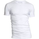 Garage 302 - Semi Bodyfit T-shirt V- hals korte mouw wit XL 100% katoen 1x1 rib