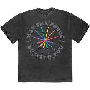 Disney Star Wars - Rainbow Sabers Heren T-shirt - M - Zwart