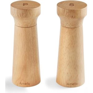 Amefa - 2 pc Pepper&Salt mills set wood - Modern - 15cm