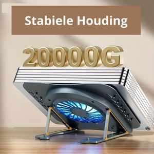 Bovista Laptop Cooler - 13 tot 17 Inch - Laptop Koeler - Cooling Pad - Laptop Cooling Pad - Laptop Ventilator - Laptop Standaard Verstelbaar - Laptopverhoger - Ergonomisch