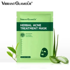 VIBRANT GLAMOUR - Herbal Acne Behandeling Masker Box 5 stuks - Acne - Behandelingen tegen acne - Tegen Puistjes - Anti acne Collageen- Stop Ontstekingsreacties en Bestrijd Bacteriën