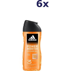 6x Adidas Shower 250ml 3in1 Power Booster