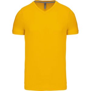Geel T-shirt met V-hals merk Kariban maat L