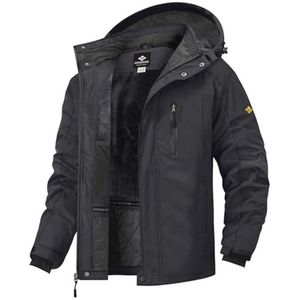 Waterdichte en winddichte berg-ski-jack voor heren met fleecevoering