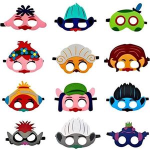 Jobber - Trolls - Maskers - 12 stuks - Carnavalskleding kinderen