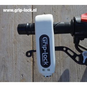Grip-Lock motor/scooter/brommer stuurslot wit
