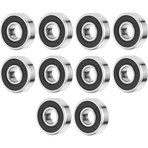 VD WEIDE ENTERPRISE - Kogellagers groefkogellagers dubbel afgedicht voor doe-het-zelf draaibanken motoren 3D-printers freesmachines - 10 stuks - 6000-2RS 10 mm x 26 mm x 8 mm