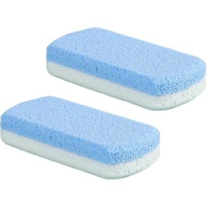 Puimsteen - 2 stuks - 10*5*2cm - Dubbel glazen voetmassage-instrument - Dubbelzijdige exfoliërende puimsteen - Verwijdert dode huidcellen - Scrub met hoge dichtheid - Gemakkelijke exfoliatie