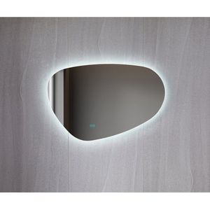 Bella Mirror - Spiegel met verlichting - Badkamerspiegel asymmetrisch - Antivocht – Anticondens – Ledverlichting - 60 x 40 cm