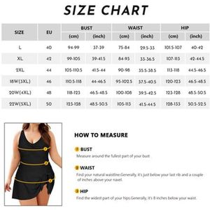 Elegante Badjurk voor Dames - Grote Maat, Ruches, V-hals, Eendelig Zwempak