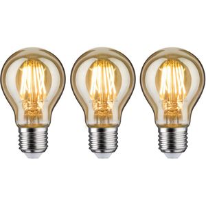 Paulmann - 1879 - LED-gloeilamp - Goud - Dimbaar - Set van 3
