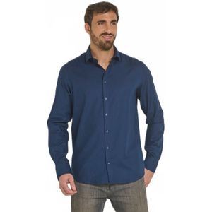 Chique katoenen overhemd met semi-Italiaanse kraag