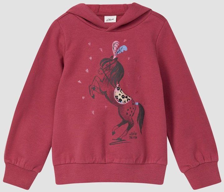 Sweatshirt - Glitterprint - Geborstelde Katoenmix - Comfortabele Pasvorm