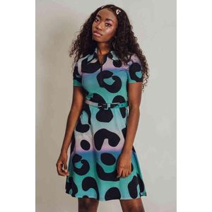 Jawbreaker - Technicoloured Leopard Skater jurk - M - Multicolours