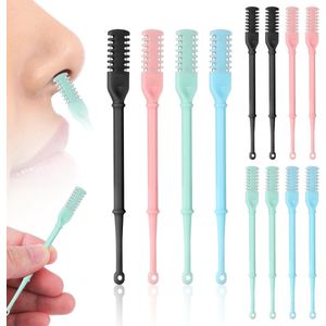 15pcs Neus Haar Trimmer - 2-in-1 Handmatige Neus Haar Trimmer - Neus Haar Plukker - Rotonde Neus Haar Trimmer voor Mannen en Vrouwen - Zwart, Blauw, Roze, Groen, Off White