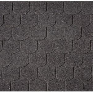 Interflex dakshingles zwart 3m² (beverstaart) - Blokhut/tuinhuis