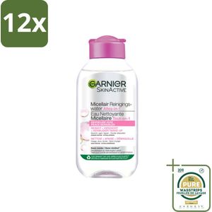 Garnier - SkinActive - Micellair Reinigingswater - Gevoelige Huid - Reisformaat - 100 ml - Voordeelverpakking - 12 stuks - Make-up remover - Gevoelige huid
