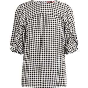 Mymo - Blouse - Zwart Wit - Dames