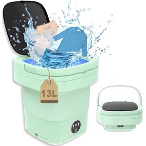 Campingwasmachine - 2-in-1 draagbare wasmachine - 13 l - paars