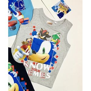Sonic the Hedgehog Mouwloos Jongens Shirt Maat 92/98
