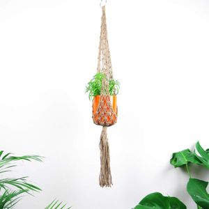 Plantenhanger - 110 cm - Jute - Plantenpot - Hangpot- Hangende bloempot - Plantenhanger buiten - Plantenhanger macrame - Hangpotten - Plantenhangers