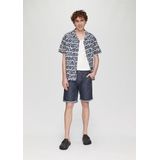 QS - Cargobroek - Blauw - Regular Fit - Knielengte - Katoen