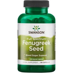 Supplementen - Fenugreek Seed - 610mg - 90 Capsules - Swanson -
