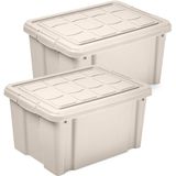 Plasticforte - Multi Storage - Opslagbox - Beige - 16 liter - 40 x 30 x 21 cm - Kunststof