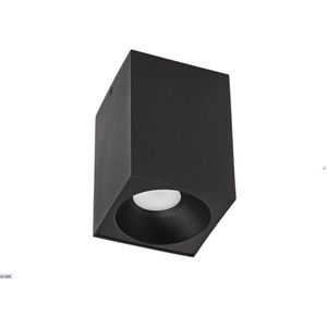 Spectrum - LED plafondspot - Cube Mat Zwart 95x95x138 mm - Excl. LED Spot