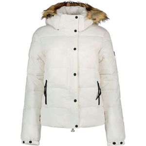 SUPERDRY Vintage Hooded Mid Layer Short Jasje Vrouwen Winter White - Maat XL
