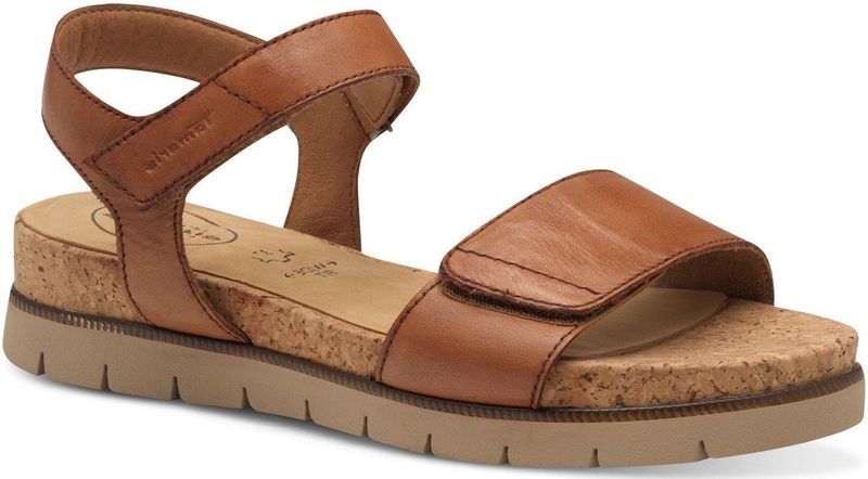 Tamaris - COMFORT - Sandalen - Bruin - Leer - Wide Fit