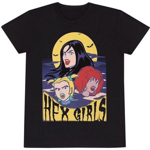 Scooby Doo Kinder Hex Girls Floating Heads With Yellow Moon T-Shirt SCO08754TSB Black-S