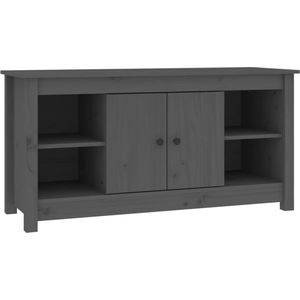 VidaXL Tv-meubel 103x36,5x52 cm Massief Grenenhout Grijs