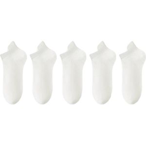 Sokken - 5 paar - Maat 44-45 - Bootsokken - Dunne mesh sokken - Ademende zweetafvoerende sokken - Deodorantsokken - Ondiepe sokken - Effen sokken - Unisex onzichtbare comfortabele sportsokken voor volwassenen