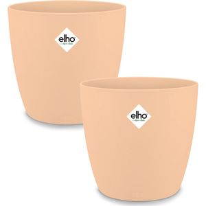 GARDEBRUK Bloempot Set van 2 – Weerbestendig Rond 16x15cm - Perzik