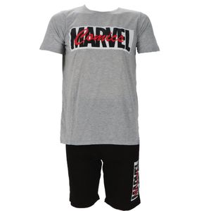 Marvel Comics heren shortama, volwassenen, grijs/zwart, maat L