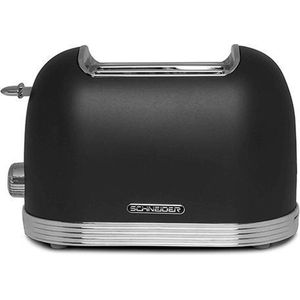 Schneider Retro Broodrooster 2 sleuven - SCTO2B - Black Matt