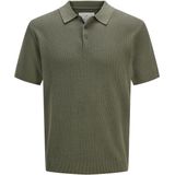 Jack & Jones - Heren Polo SS Cooper Knit Polo - Beige - Maat L