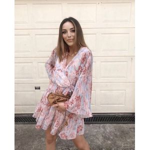 Polly jurk pink blue